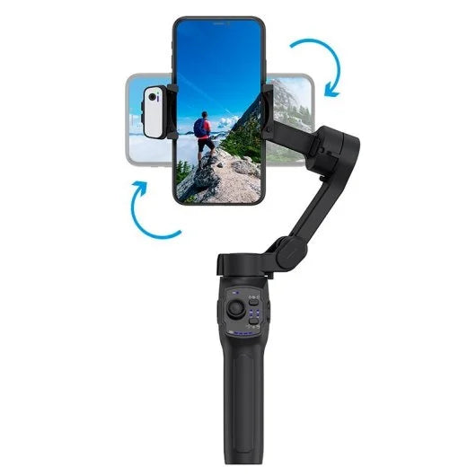 Stabilisateur gimbal 3 axes smartphone - Vue principale pliable